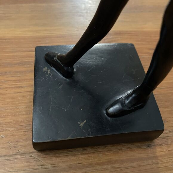 Vintage Bronze Ballerina Statue After Edgar Degas Little Dancer 10” Mid Century - Picture 4 of 14